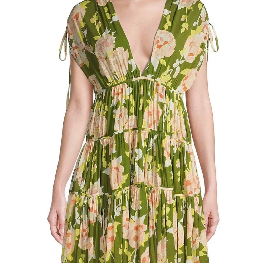 Nwt Rebecca Taylor Wild Peony Mesh Dress Small